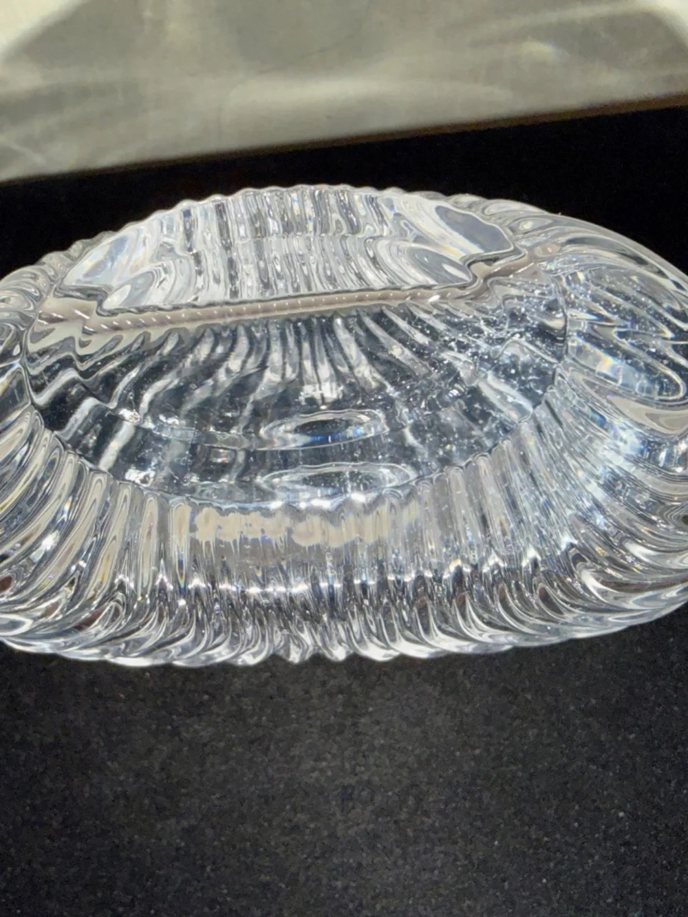 Vintage Villeroy & Bach Platano Crystal shell-shaped decanter w stopper